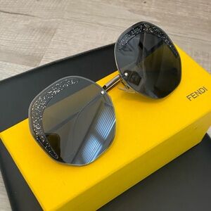 Fendi Womens Silver Sunglasses